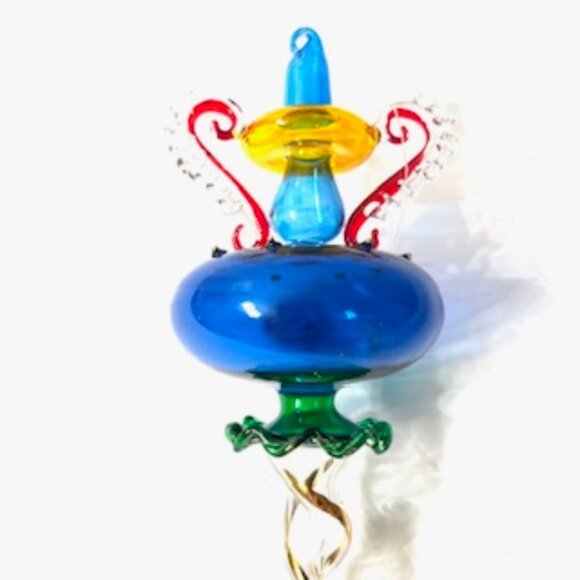 Beautiful  Multicolored Glass Christmas Ornament - Picture 3 of 4